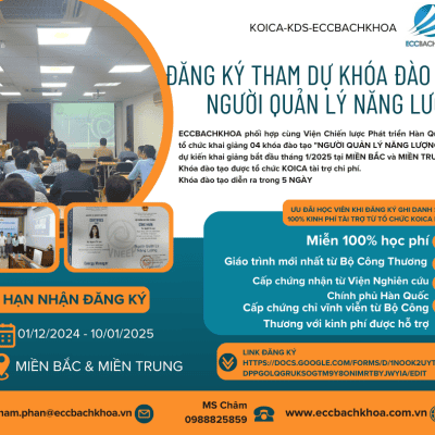 Khóa đào tạo Người Quản Lý Năng Lượng tại Miền Bắc và Miền Trung - Miễn phí 100%